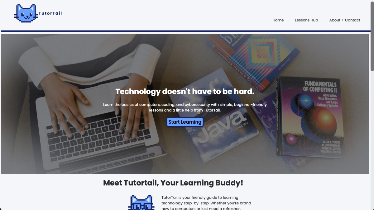 A preview of the TutorTail website